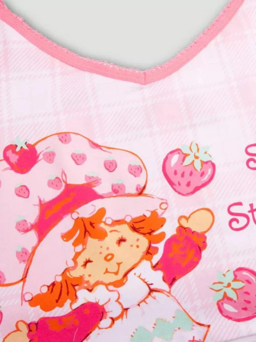NEW Women's Strawberry Shortcake Pink Medium Cami & Boxer Sleep Set